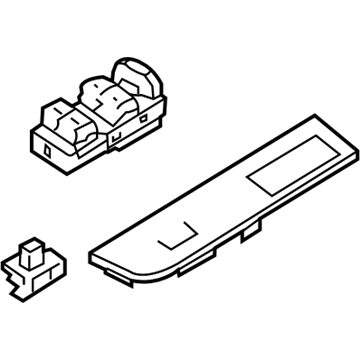 Ford 7A1Z-14524-AA Switch Bezel, Passenger Side 7A1Z-14524-AA Ford Switch Bezel, Passenger Side Illustration 1 of 1