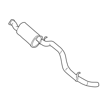 Ford 2C3Z-5230-AA Muffler And Pipe Assembly