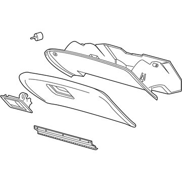 Lincoln F8VZ5406024AAD Door Assembly - Glove Compartment