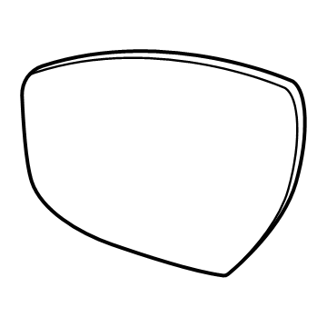 Ford SL1Z-17K707-D Glass Assembly - Rear View Outer Mirror SL1Z-17K707-D Ford Glass Assembly - Rear View Outer Mirror Illustration 1 of 1