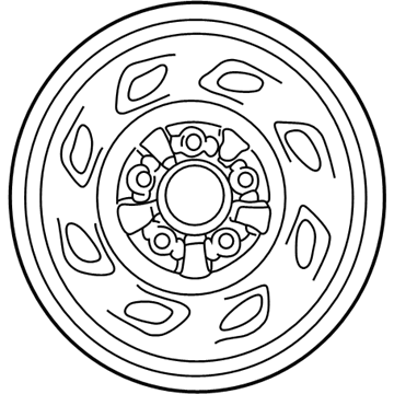 Mercury YL2Z-1015-AA Wheel Assembly
