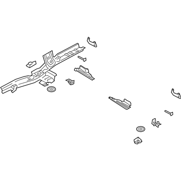 Ford G3GZ-5410124-B Rear Rail Assembly, Passenger Side G3GZ-5410124-B Ford Rear Rail Assembly, Passenger Side Illustration 1 of 1