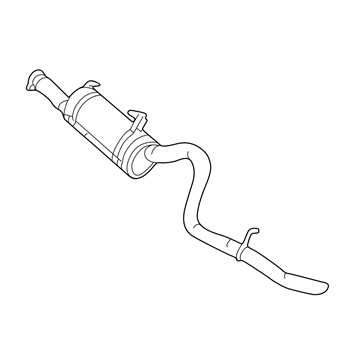 Ford YC3Z-5230-HC Muffler And Pipe Assembly