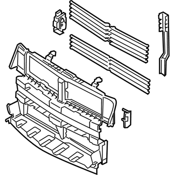 Ford DA5Z-8475-B Radiator Shutter Assembly, Front DA5Z-8475-B Ford Radiator Shutter Assembly, Front Illustration 1 of 1