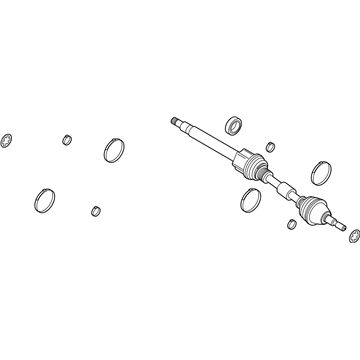 K2GZ-3B436-AJ Ford Shaft - Front Axle Illustration 1 of 1