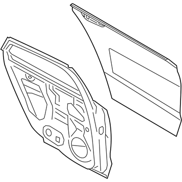Ford DS7Z-5424630-A Door Assembly - Rear Less Hinges