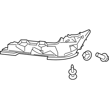 FL3Z-17C947-E Ford Trim Support, Luxurious Chrome, Front Passenger Side Illustration 1 of 1