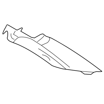 8G1Z-5429005-BC Ford Upper Quarter Trim, Gray, Rear Driver Side Illustration 1 of 1