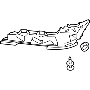 JL3Z-17C947-F Ford Trim Support, Luxurious Chrome, Front Passenger Side Illustration 1 of 1