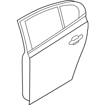 Lincoln 8A5Z-5424630-A Door Assembly - Rear Less Hinges