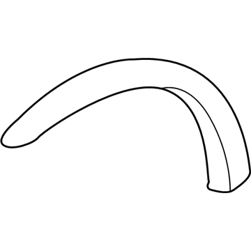 Ford 2L3Z-16038-BAPTM Wheel Opening Molding, Passenger Side 2L3Z-16038-BAPTM Ford Wheel Opening Molding, Passenger Side Illustration 1 of 1