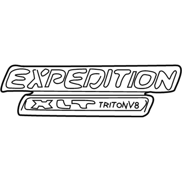 Ford XL1Z-16720-BB Name Plate - Self Adhesive