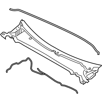 GD9Z-54018A16-A Ford Cowl Grille Illustration 1 of 1
