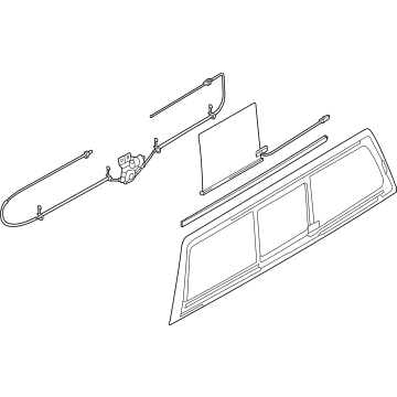 Ford HC3Z-2542006-F Glass - Sliding