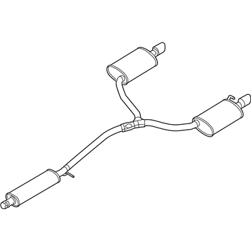 Ford DG1Z-5230-B Muffler Assembly - Centre And Rear