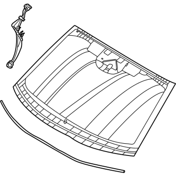 LJ8Z-5803100-M Ford Glass - Windscreen Illustration 1 of 1