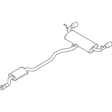 Ford CT4Z-5230-A Muffler Assembly - Centre And Rear