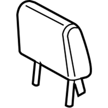 Ford 6L2Z-78611A08-DEB Headrest, Black, Center Driver Side 6L2Z-78611A08-DEB Ford Headrest, Black, Center Driver Side Illustration 1 of 1