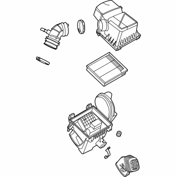 Ford LX6Z-9600-F Air Cleaner Assembly LX6Z-9600-F Ford Air Cleaner Assembly Illustration 1 of 1
