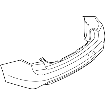 Ford GD9Z-17K835-VPTM Bumper Cover, Rear GD9Z-17K835-VPTM Ford Bumper Cover, Rear Illustration 1 of 1