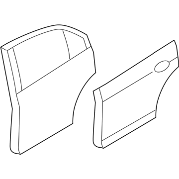 Lincoln BH6Z-5424630-A Door Assembly - Rear Less Hinges