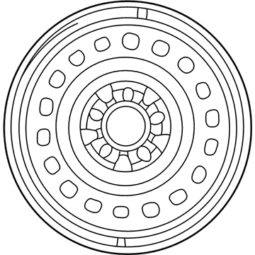 Mercury F8AZ-1007-EA Wheel Assembly