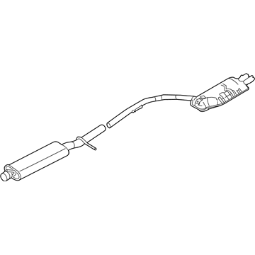 Ford 6G1Z-5230-A Muffler And Pipe Assembly - Rear