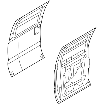 Ford 9C3Z-2624630-C Door Assembly - Rear Less Hinges
