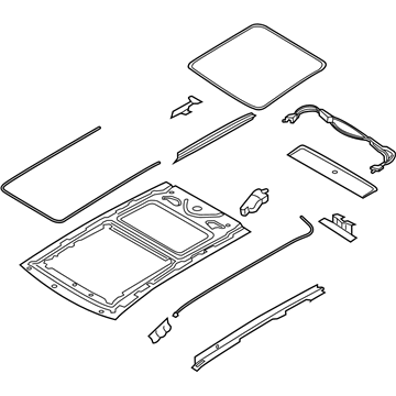 Ford JT4Z-5850056-B Frame - Sliding Roof Panel Opening