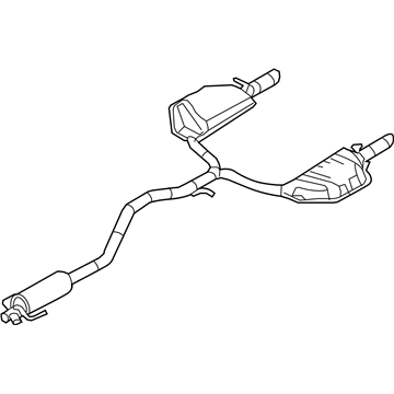 Lincoln 9E5Z-5230-F Muffler Assembly - Centre And Rear
