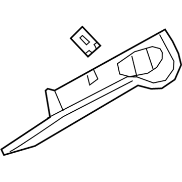 7T4Z-7831011-AA Ford Rear Trim, Black/Graystone, Driver Side Illustration 1 of 1