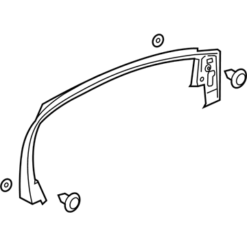 FT4Z-5851753-AA Ford Window Molding, Front Driver Side Illustration 1 of 1