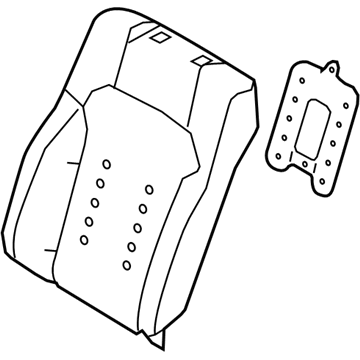 DA5Z-5464810-B Ford Seat Back Pad, Front Passenger Side Illustration 1 of 1
