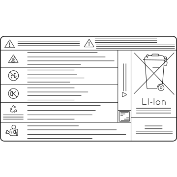 Lincoln LU5Z-5400014-C Battery Label
