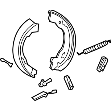 Mercury 6L2Z-2648-A Kit - Brake Shoe And Lining