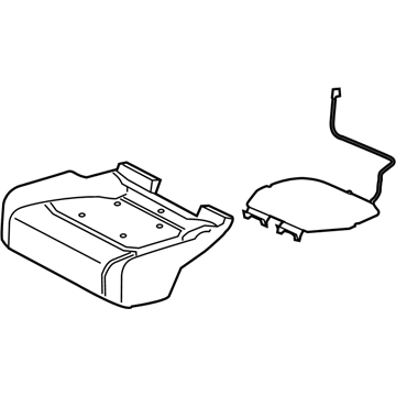 Ford FL3Z-16632A22-E Seat Cushion Pad, Rear Passenger Side FL3Z-16632A22-E Ford Seat Cushion Pad, Rear Passenger Side Illustration 1 of 1