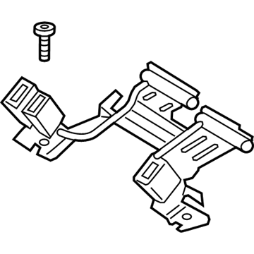HG9Z-5460044-AL Ford Buckle End, Charcoal, Rear Illustration 1 of 1