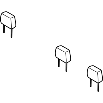 Ford LK4Z-99611A08-CB Headrest, Center LK4Z-99611A08-CB Ford Headrest, Center Illustration 1 of 1