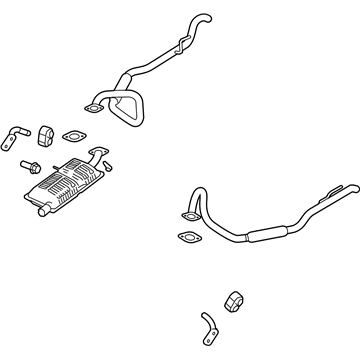 Ford 6W7Z-5230-BA Muffler Assembly - Centre And Rear