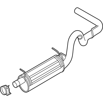 Ford 9C2Z-5230-E Muffler And Pipe Assembly - Rear