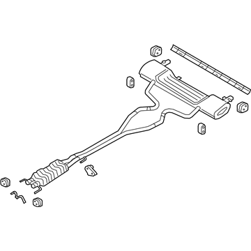 Ford GD9Z-5230-C Muffler & Pipe, Front GD9Z-5230-C Ford Muffler & Pipe, Front Illustration 1 of 1