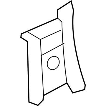 7T4Z-7831004-AB Ford Upper Trim Panel, Camel, Rear Inner Passenger Side Illustration 1 of 1