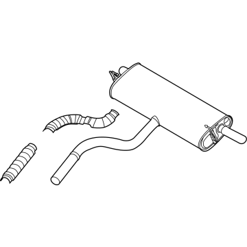 Ford LX6Z-5A289-BGD Muffler Assembly - Rear