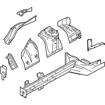 Ford FR3Z-16055-A Apron/Rail Assembly, Front Driver Side FR3Z-16055-A Ford Apron/Rail Assembly, Front Driver Side Illustration 1 of 1