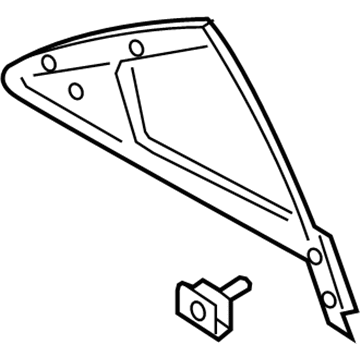 Lincoln GD9Z-5426870-E Glass - Door Vent Window - Fixed