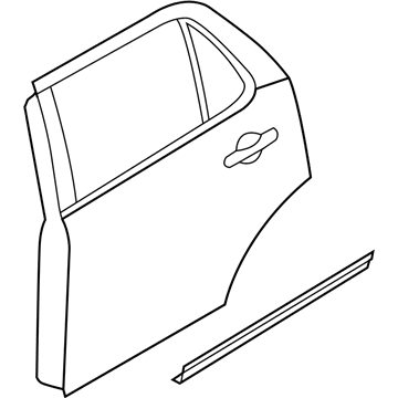 Ford FB5Z-7824630-A Door Assembly - Rear Less Hinges