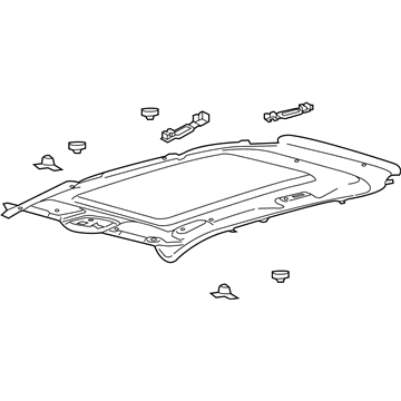 Ford KA1Z-5851916-DD Headliner KA1Z-5851916-DD Ford Headliner Illustration 1 of 1