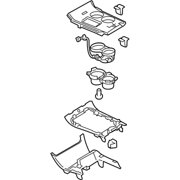 BT4Z-78045A76-AA Ford Console Panel, Slate Gray Illustration 1 of 1