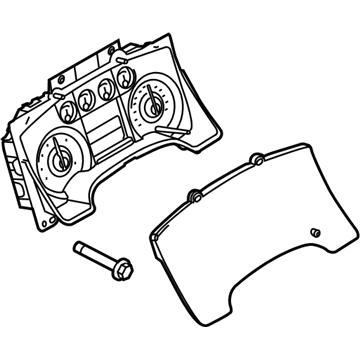 Ford 9L3Z-10849-AJ Instrument Cluster 9L3Z-10849-AJ Ford Instrument Cluster Illustration 1 of 1
