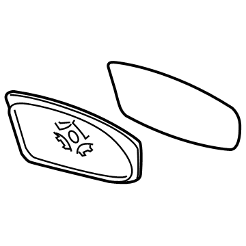 Ford BK3Z-17K707-A Glass Assembly - Rear View Outer Mirror
